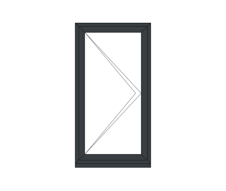 Anthracite Grey uPVC Replacement Window 1000x1200mm